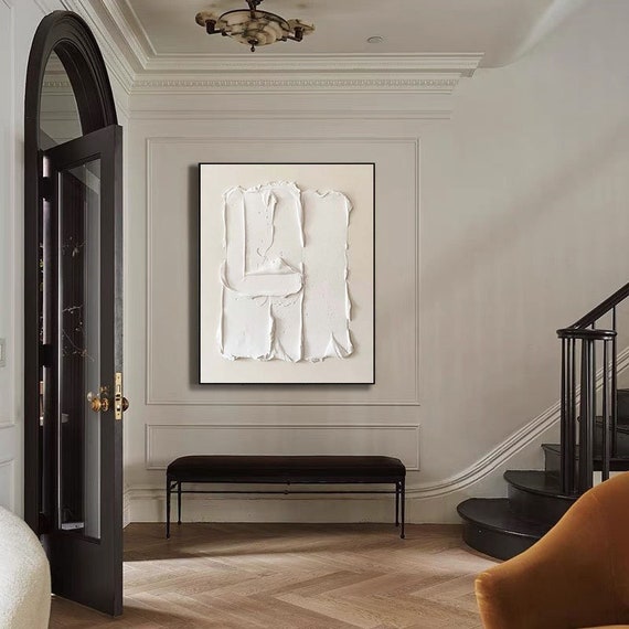 White Minimalist Painting #WM 010 - Image 7