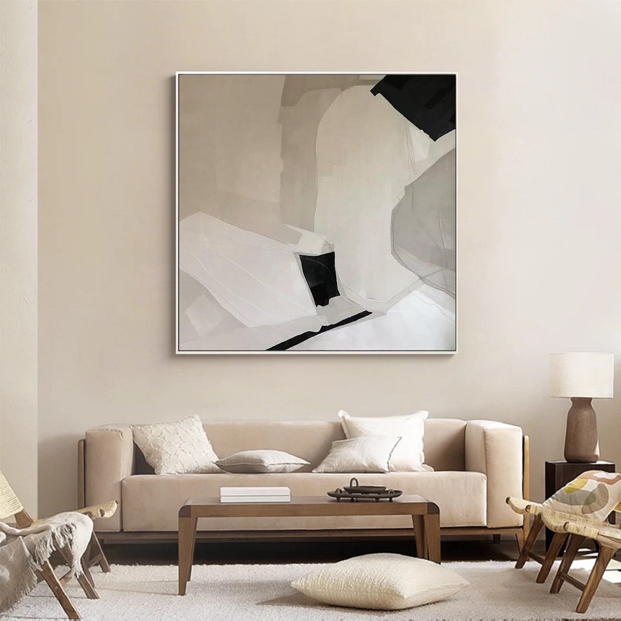 Grey Minimalist Abstract Painting #GM 001 - Image 2