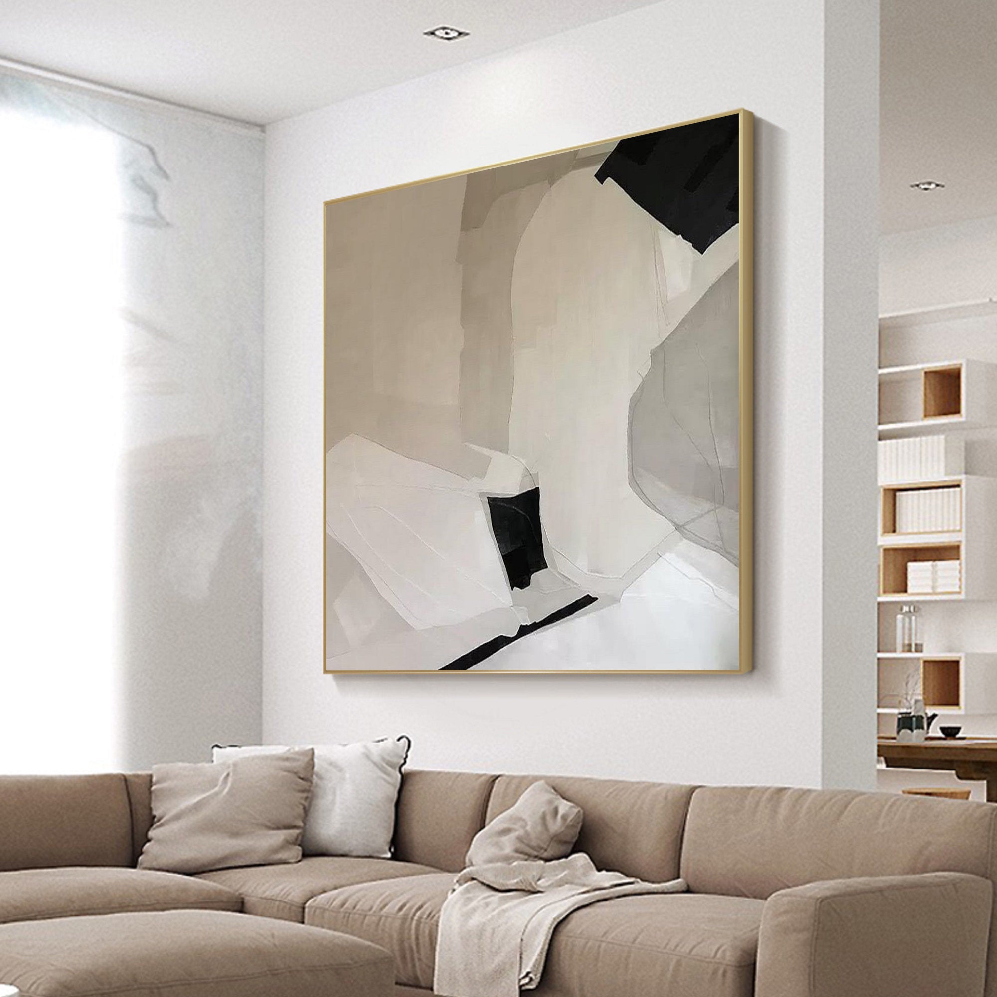 Grey Minimalist Abstract Painting #GM 001 - Image 3