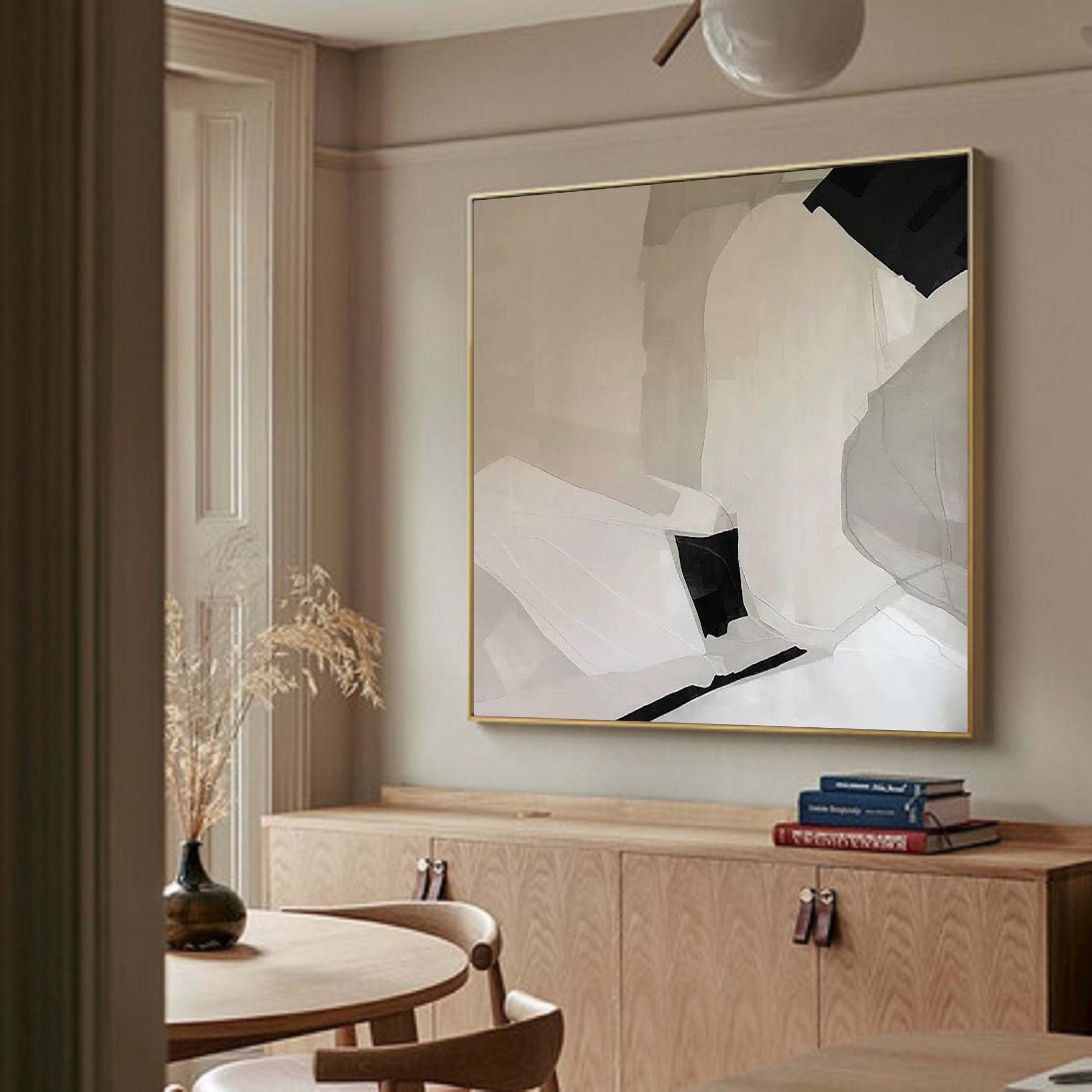 Grey Minimalist Abstract Painting #GM 001 - Image 4