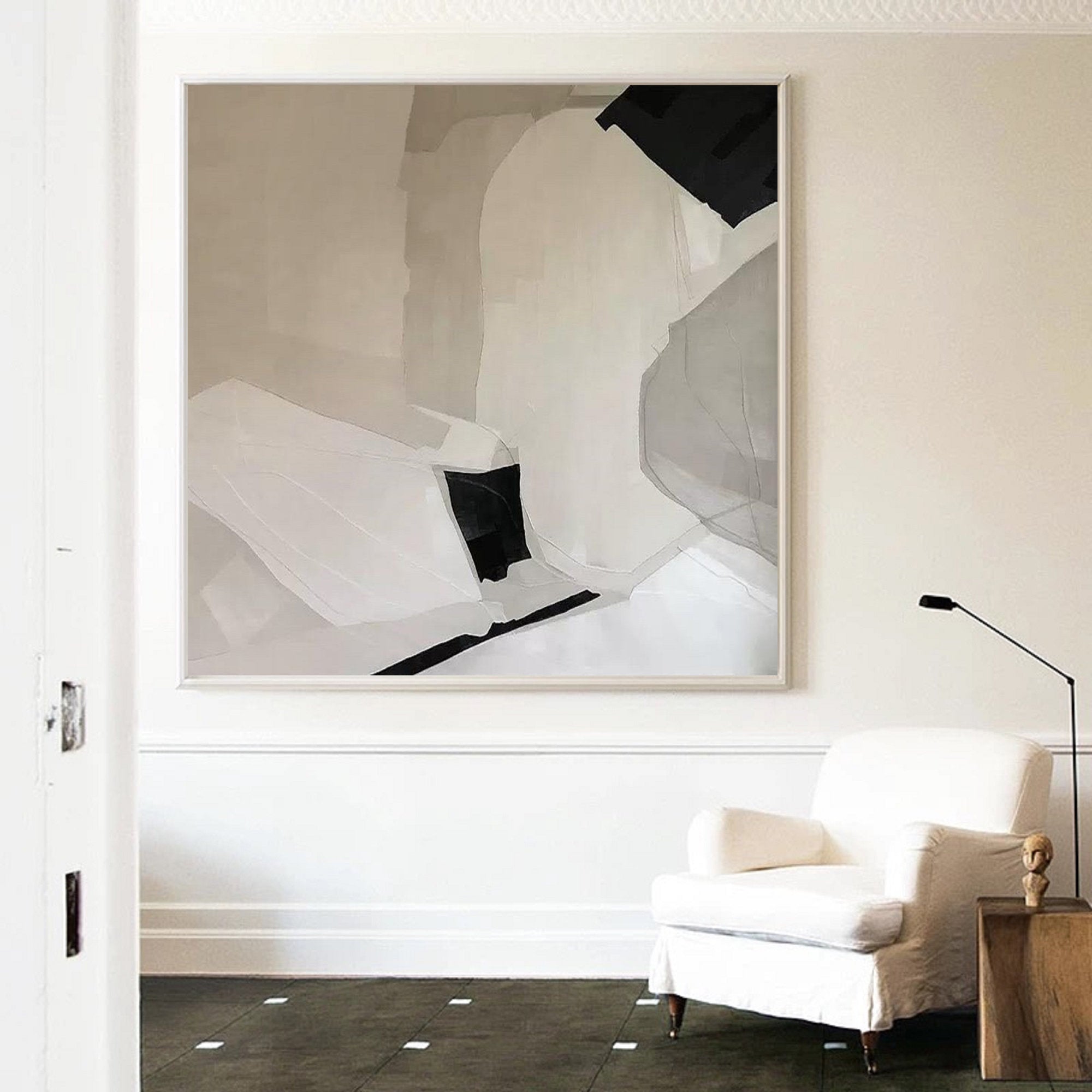 Grey Minimalist Abstract Painting #GM 001 - Image 5