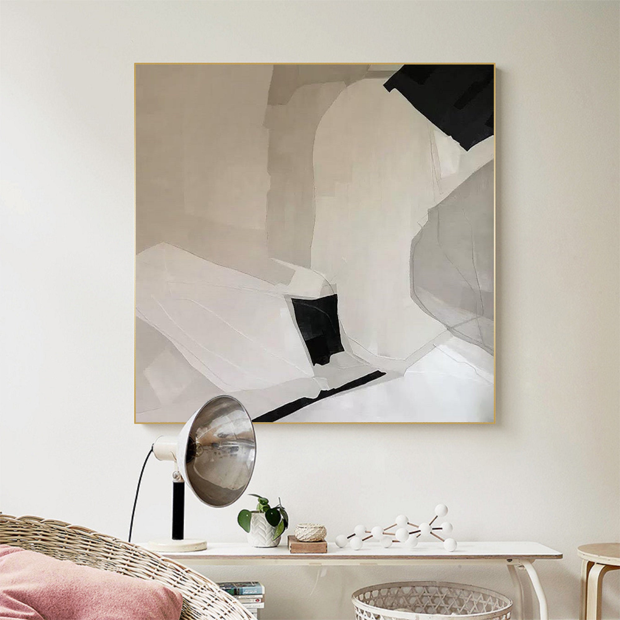 Grey Minimalist Abstract Painting #GM 001 - Image 7