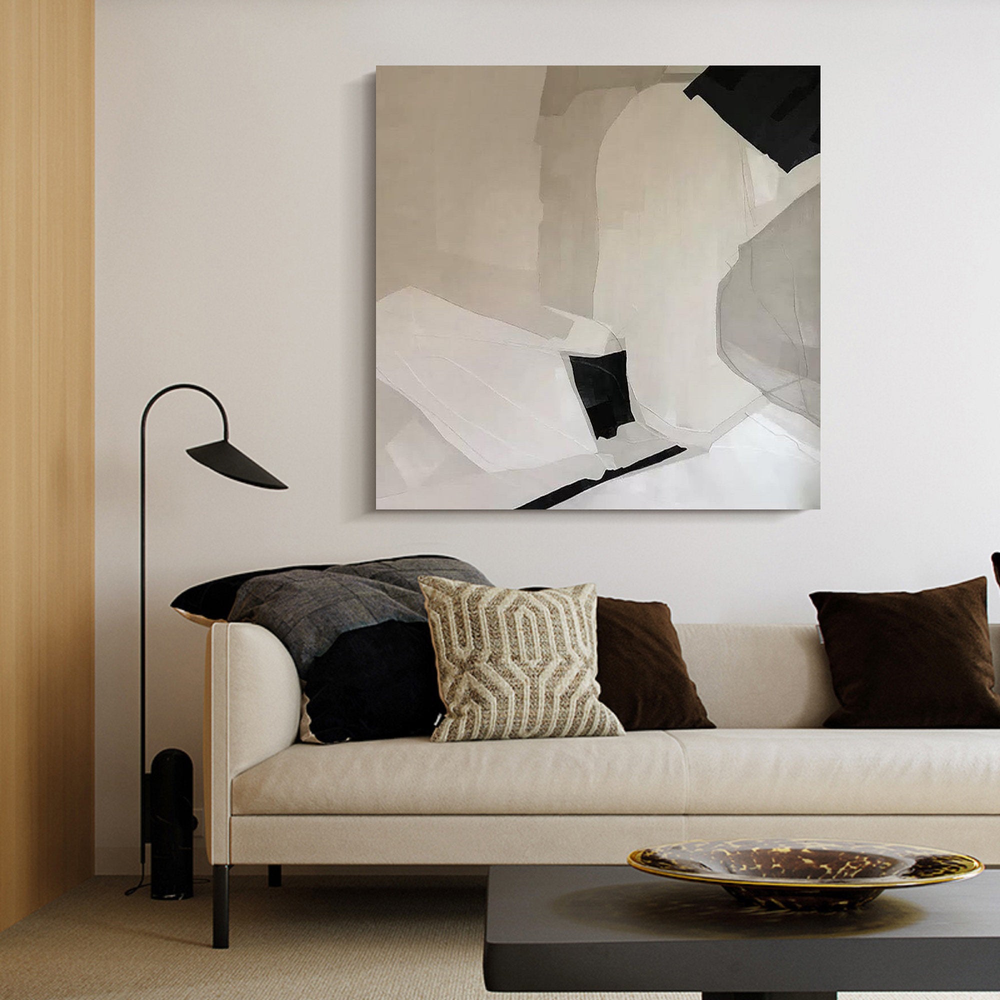 Grey Minimalist Abstract Painting #GM 001 - Image 8