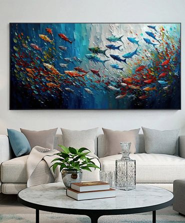 Blue & Green Minimalist Painting #BGM 010