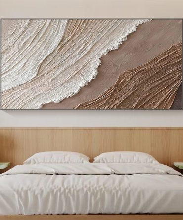 Beige & Brown Ocean Minimalist Painting #BBM 019