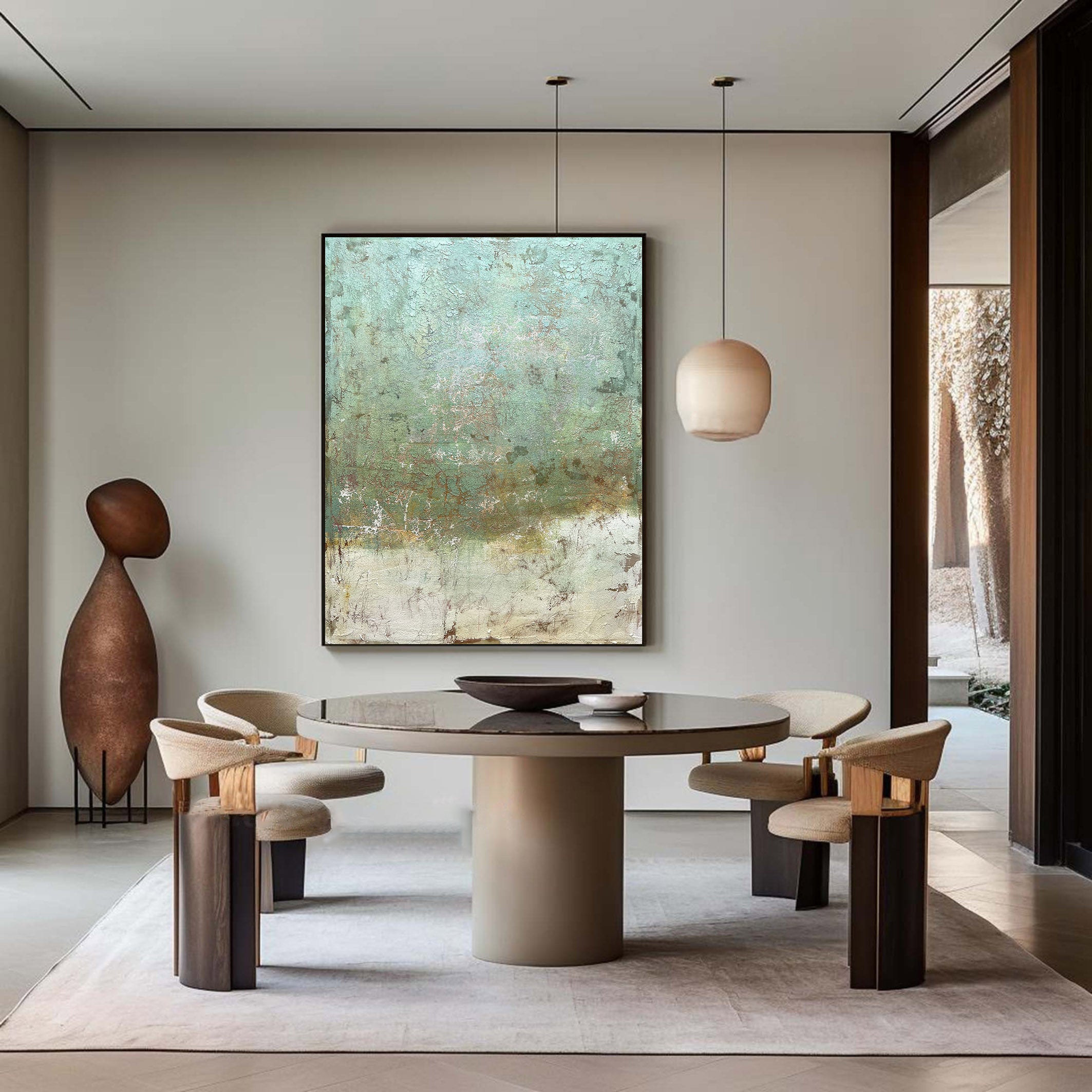 Blue & Green Abstract Painting #BGA 015 - Image 5