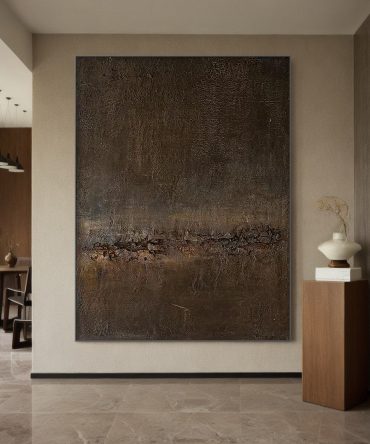 Beige & Brown Abstract Painting #BBA 018