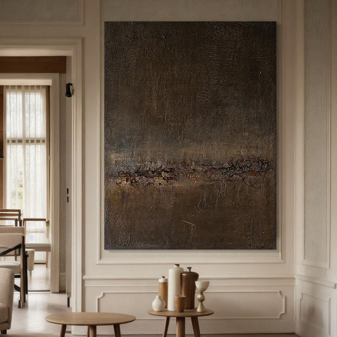 Beige & Brown Abstract Painting #BBA 018 - Image 2