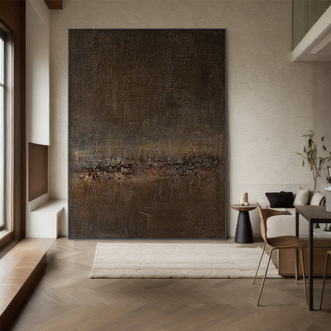 Beige & Brown Abstract Painting #BBA 018 - Image 4