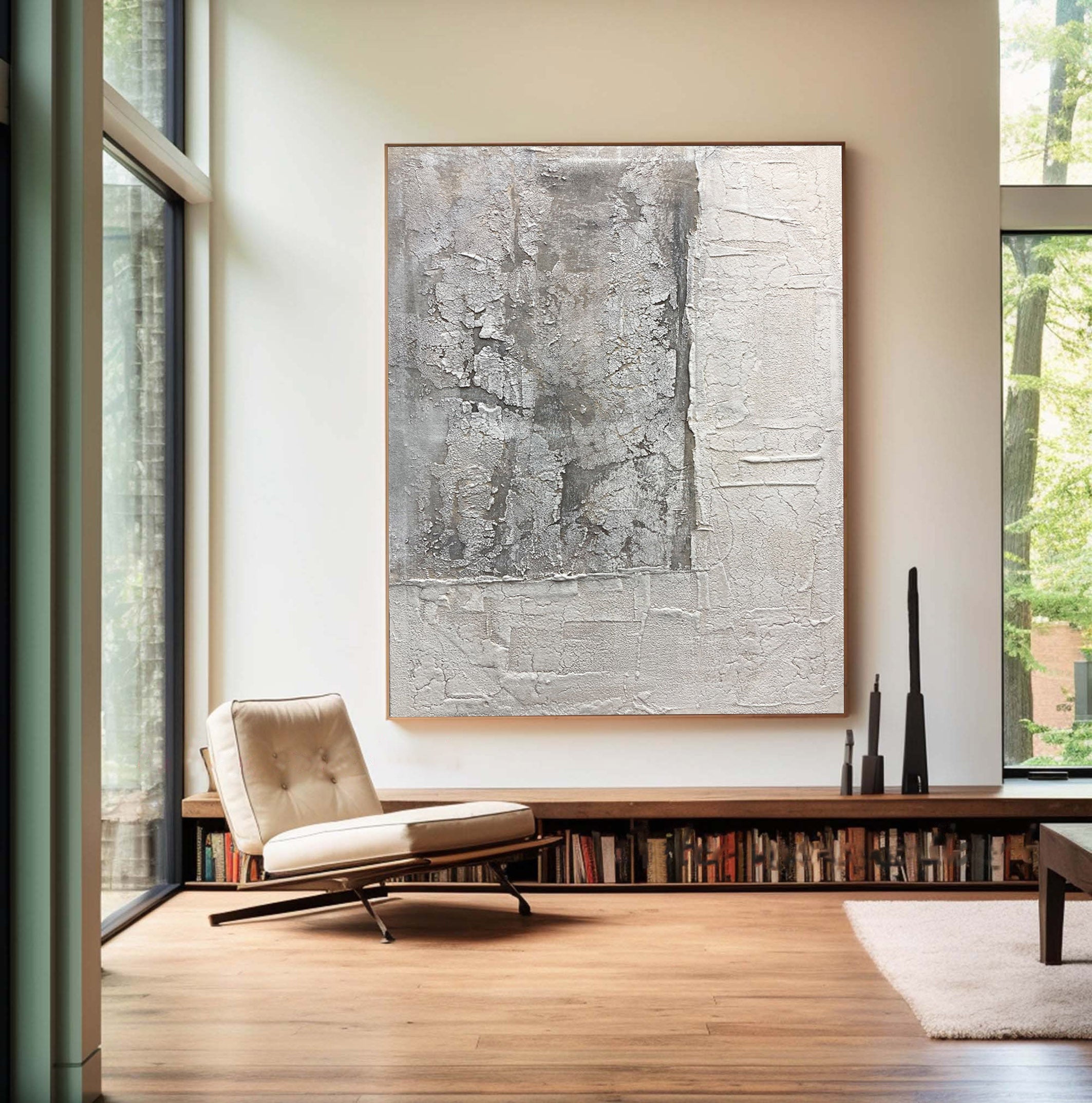 Grey Abstract Painting #GAP 007 - Image 5