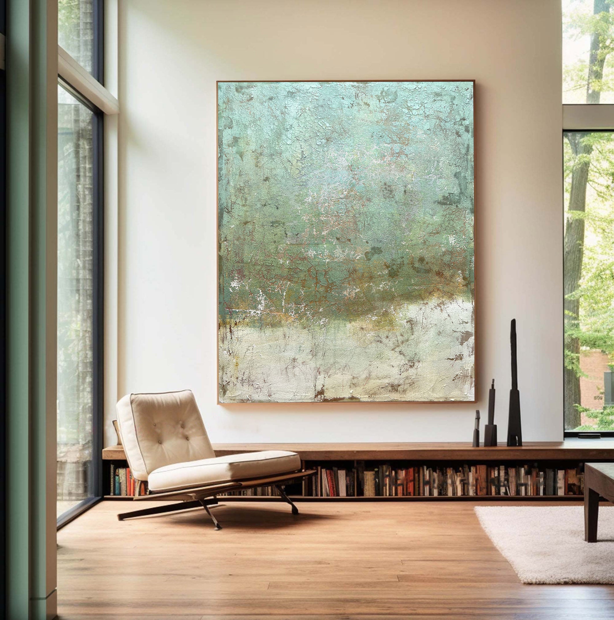 Blue & Green Abstract Painting #BGA 015 - Image 6