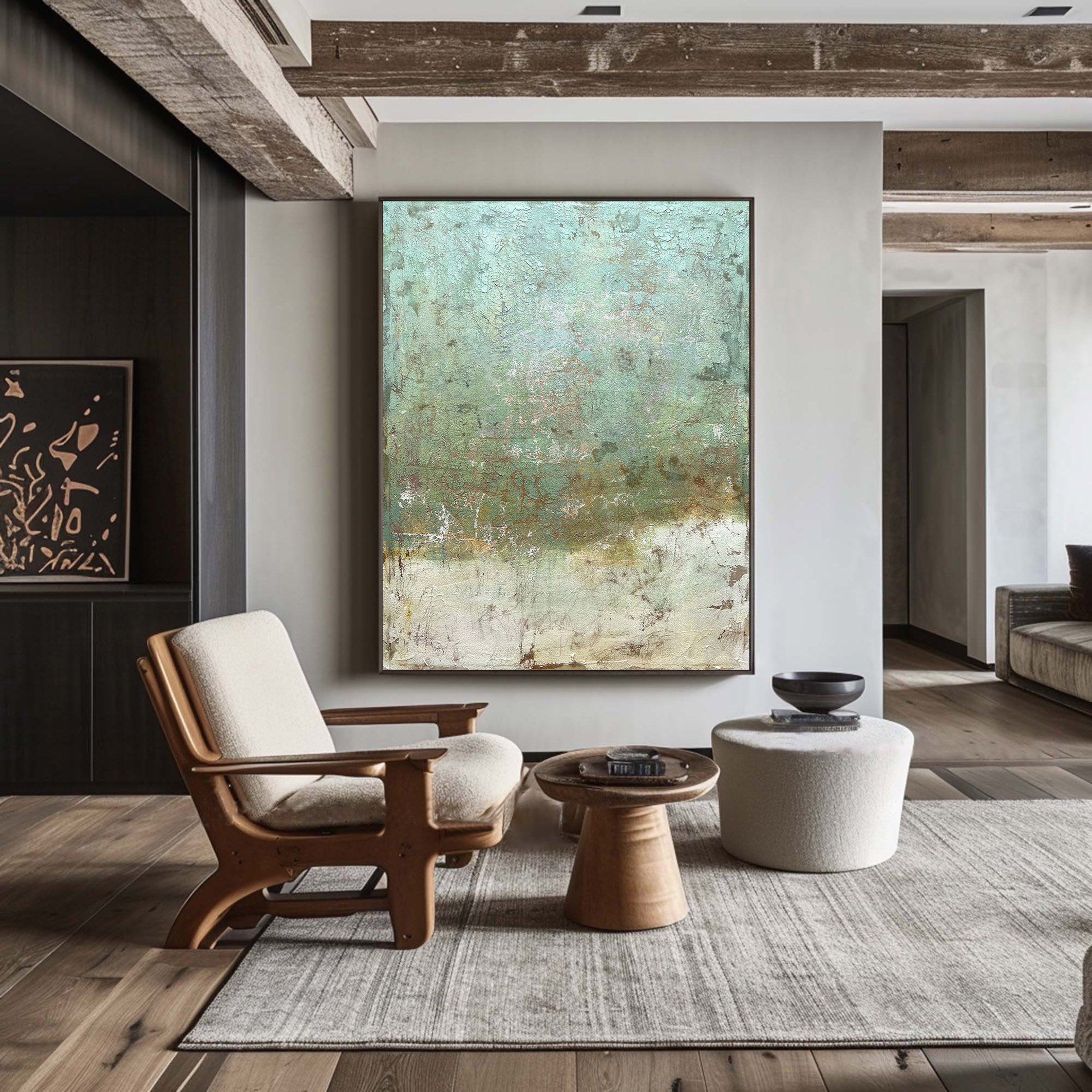 Blue & Green Abstract Painting #BGA 015 - Image 8