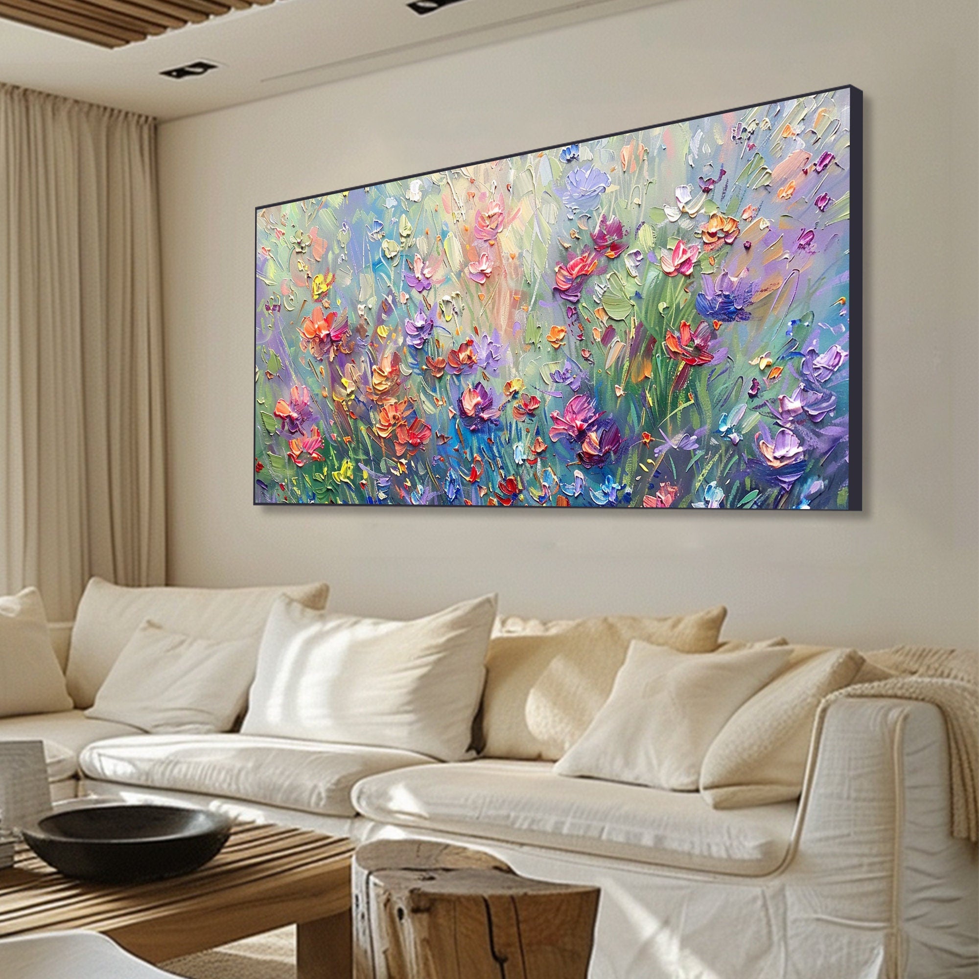 Colorful Flower Abstract Canvas Art for Modern Interiors #CAP 024 - Image 2