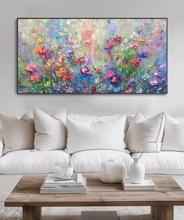 Colorful Flower Abstract Canvas Art for Modern Interiors #CAP 024