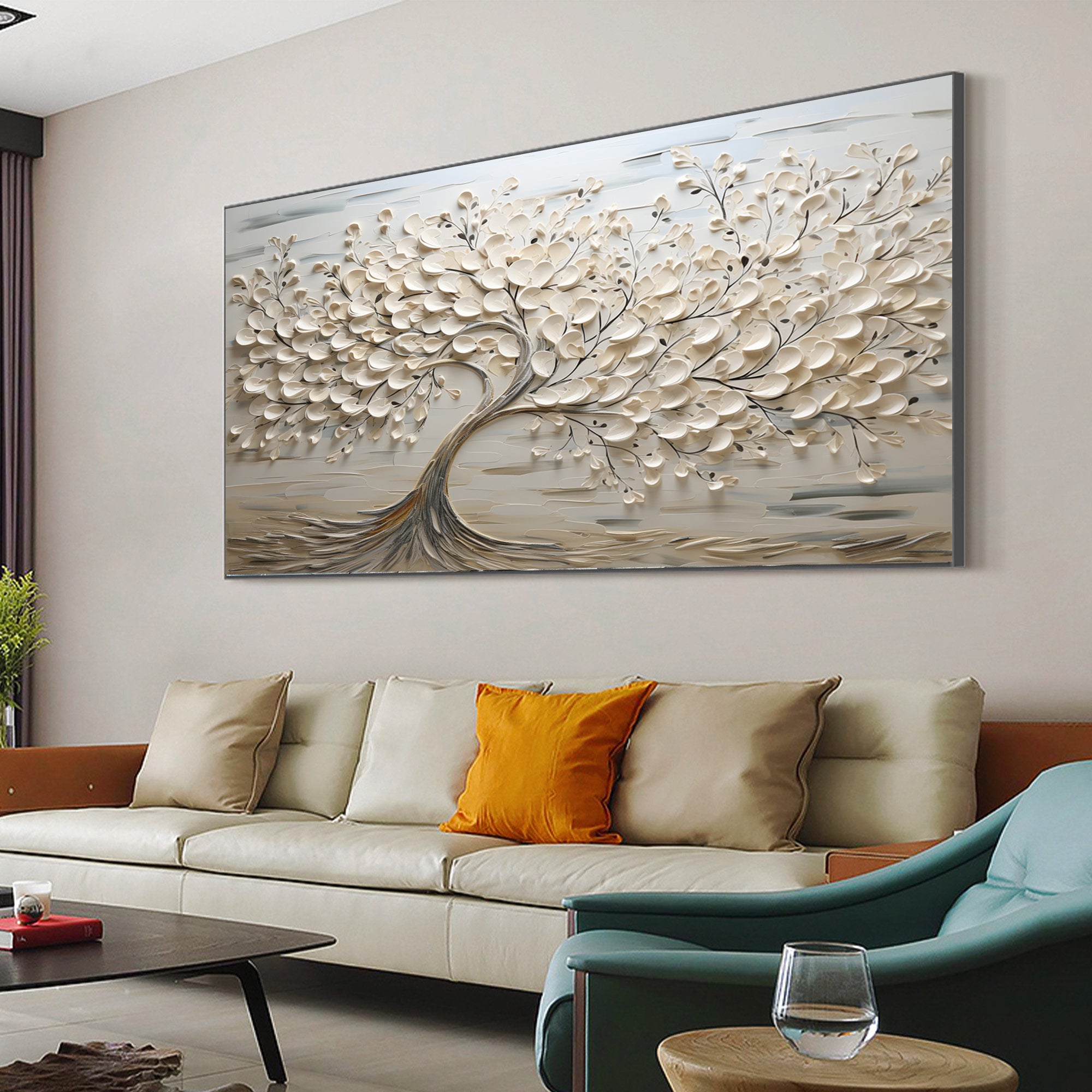 Large Tree of Life Painting with Raised Texture for Timeless Decor #BBM 045 - Image 3