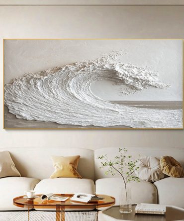 High-End 3D Wave Painting Luxury Wall Decor for Elegant Interiors #BBM 047