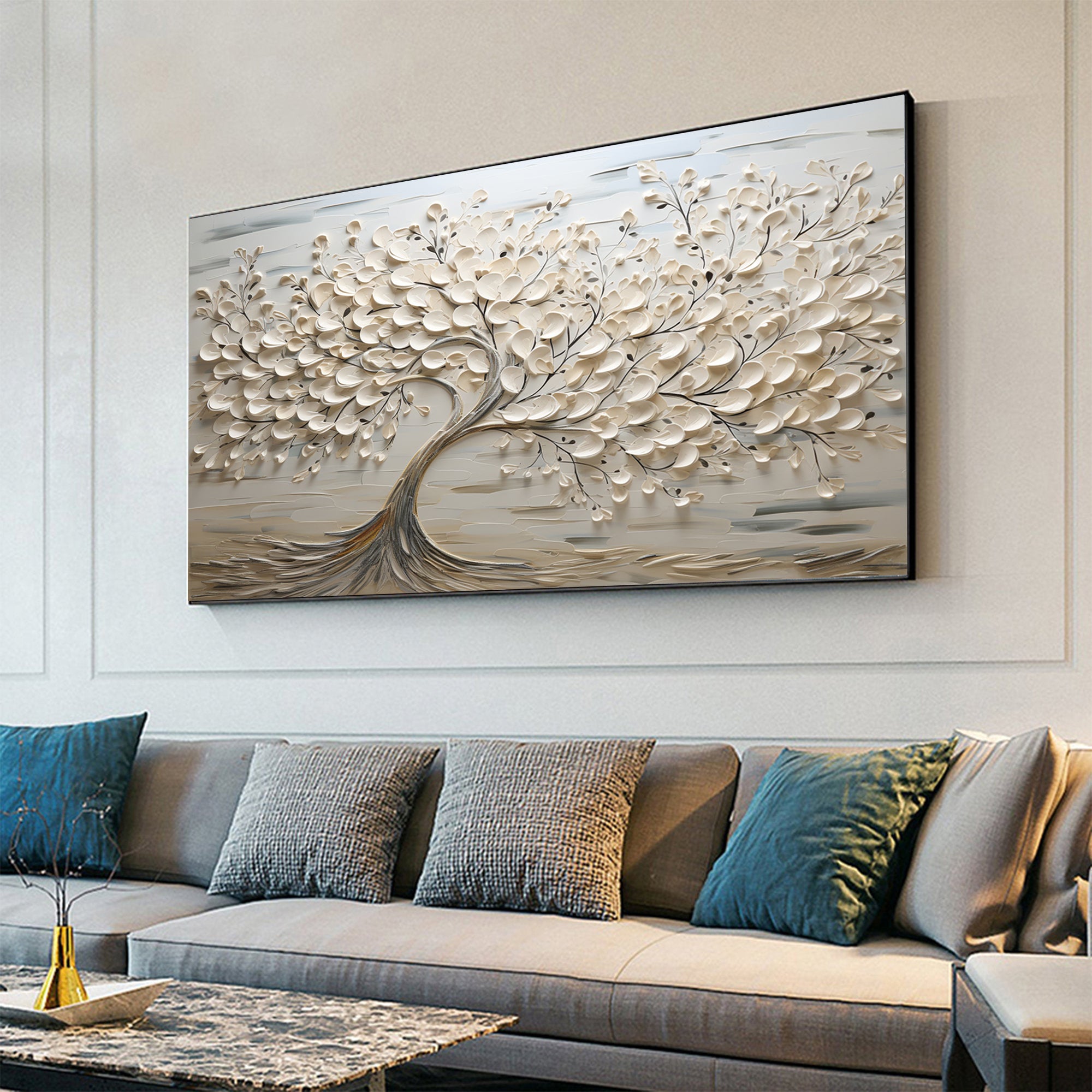 Large Tree of Life Painting with Raised Texture for Timeless Decor #BBM 045 - Image 5