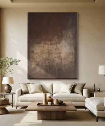 Beige & Brown Abstract Painting #BBA 069