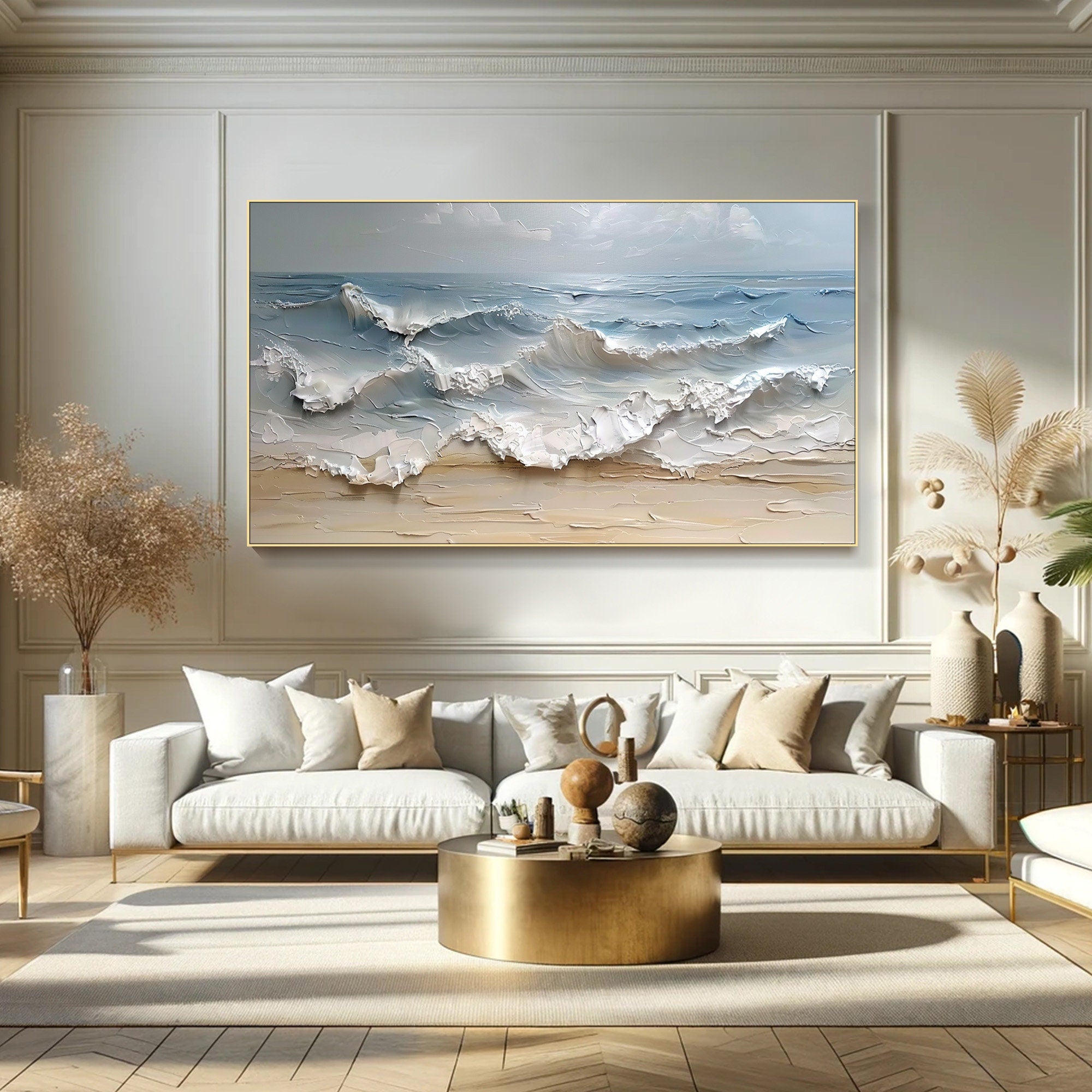 Textured Ocean Waves Canvas Art for Coastal Decor #BGM 052 - Image 8