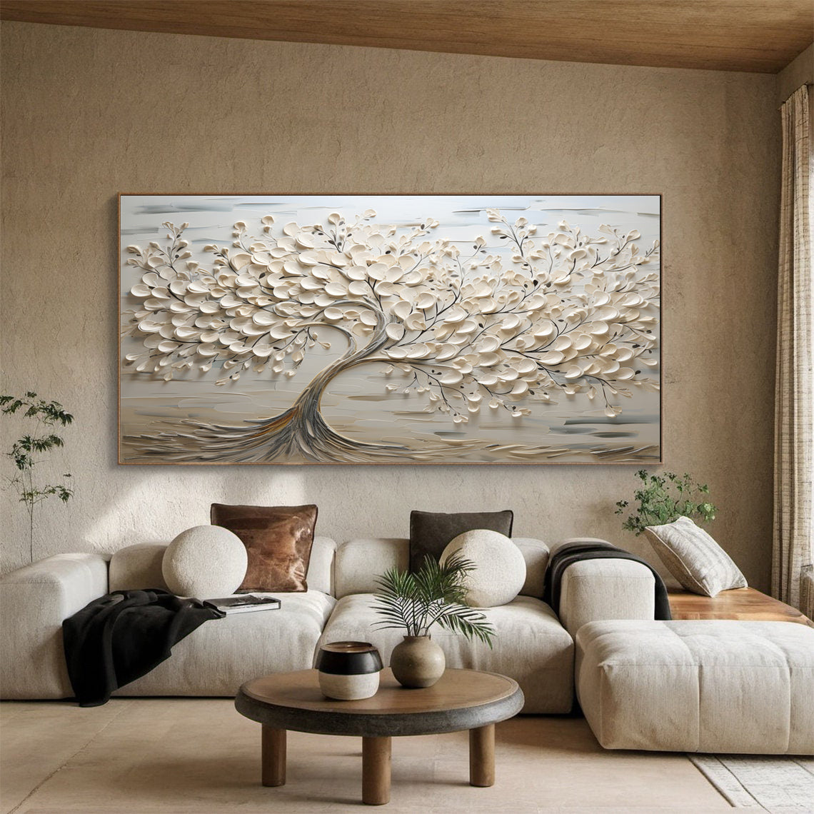 Large Tree of Life Painting with Raised Texture for Timeless Decor #BBM 045 - Image 8