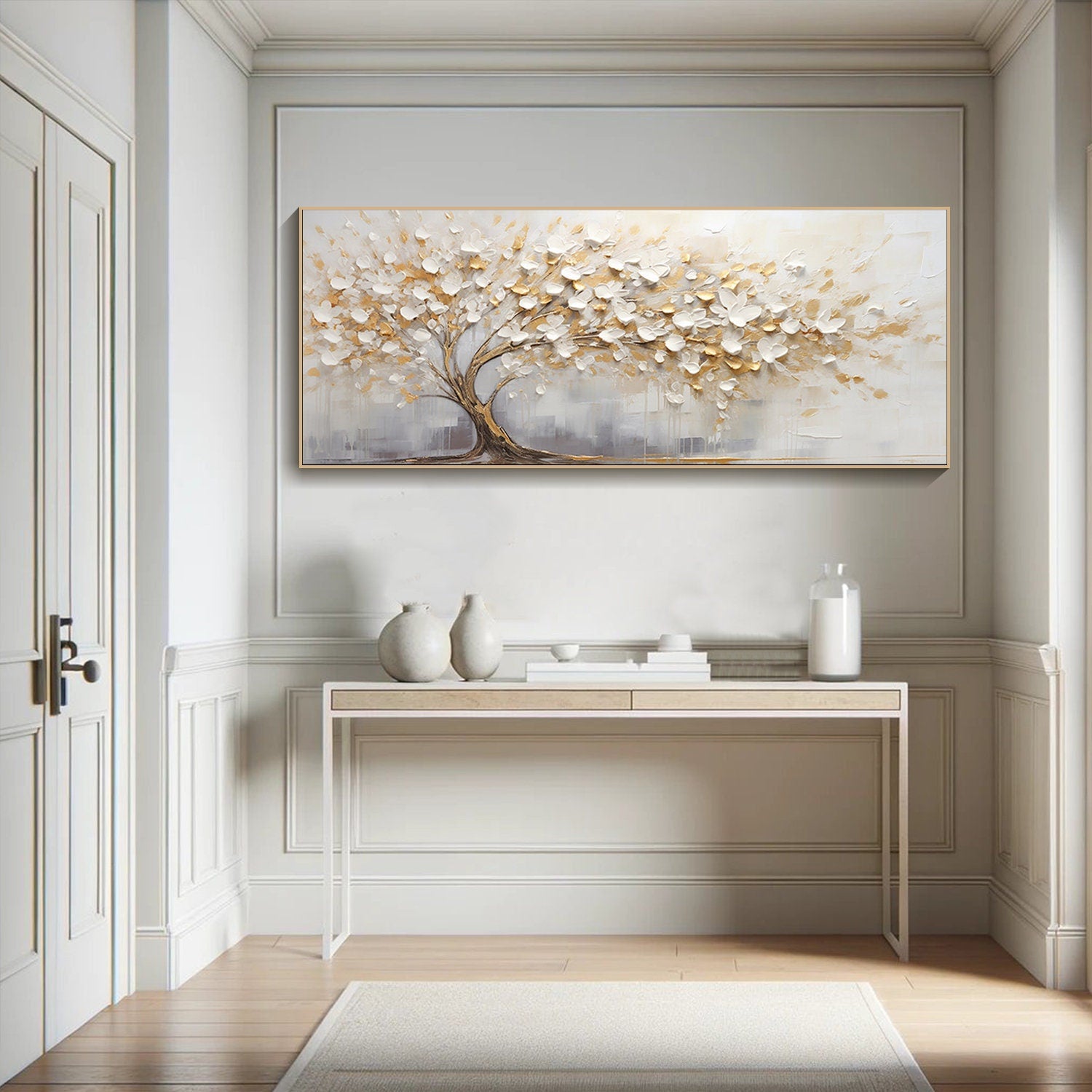 Tranquil Tree Hand-Painted Oil Canvas for Modern Home Decor #CAP 034 - Image 5