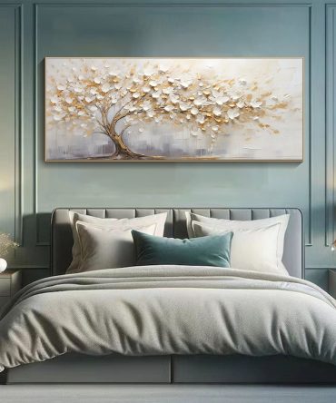 Tranquil Tree Hand-Painted Oil Canvas for Modern Home Decor #CAP 034