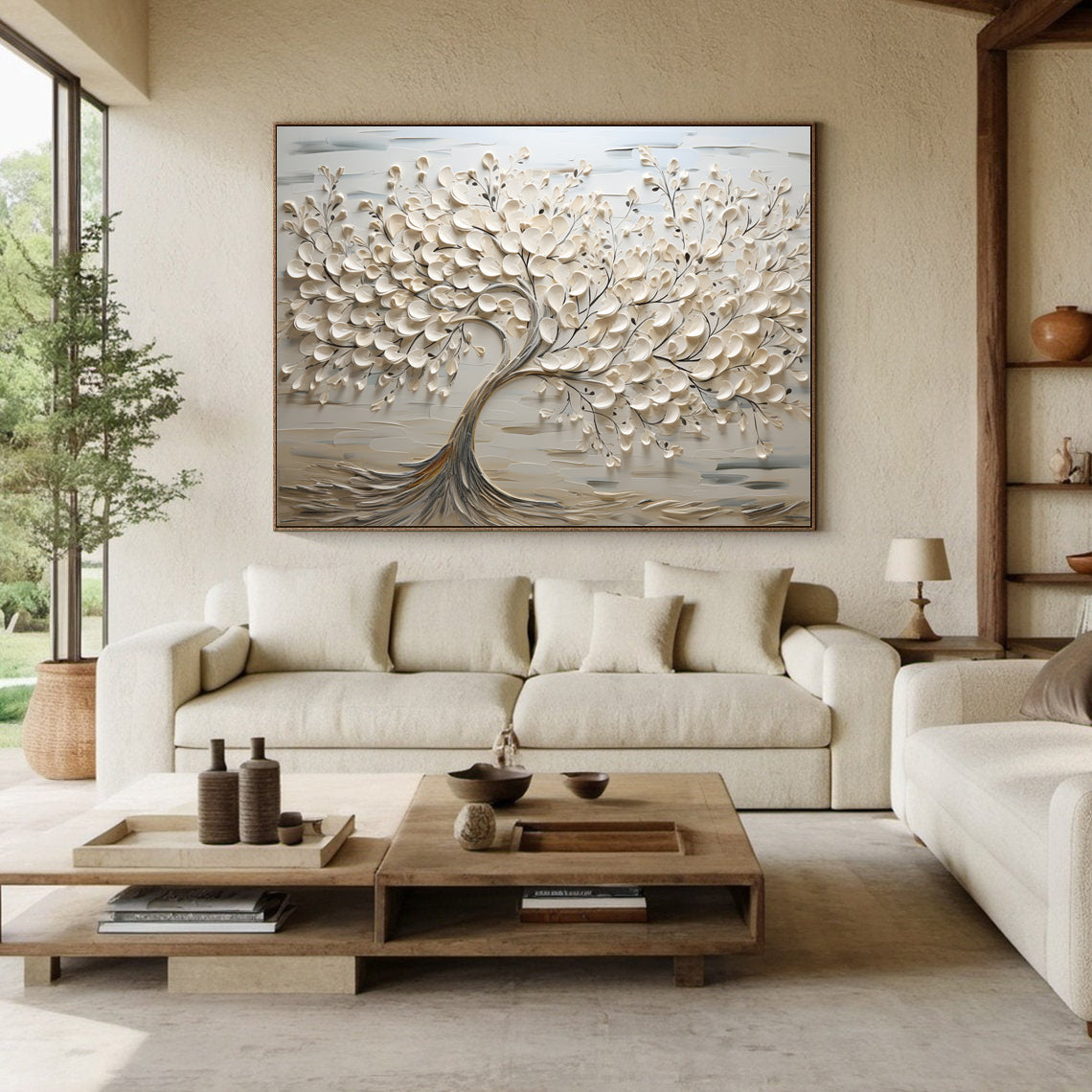 Large Tree of Life Painting with Raised Texture for Timeless Decor #BBM 045 - Image 9