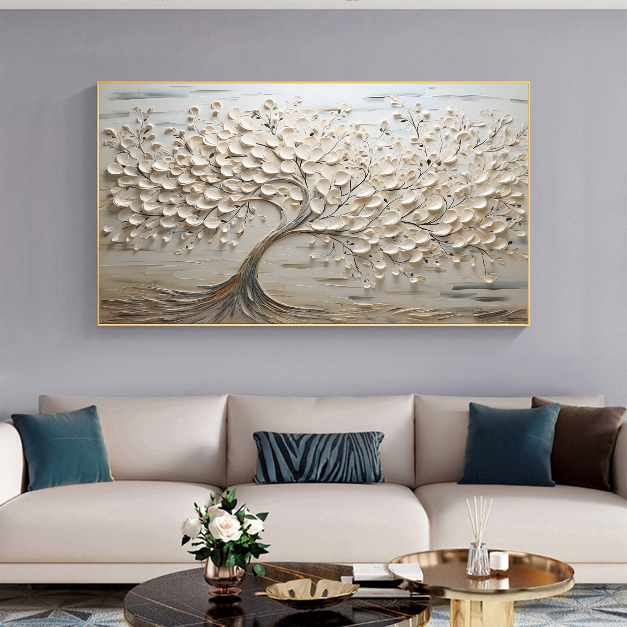 Large Tree of Life Painting with Raised Texture for Timeless Decor #BBM 045 - Image 10