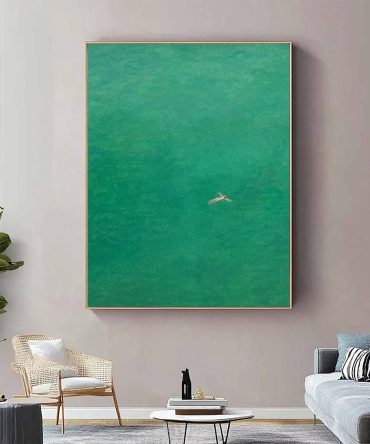 Subaqueous Grace: Contemporary Art of a Diver in Green Waters #BGA 372