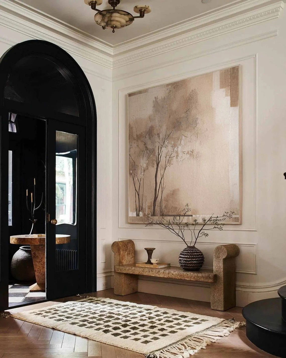 Elegant Light Brown Tree Abstract Art #WSA 004 - Image 5