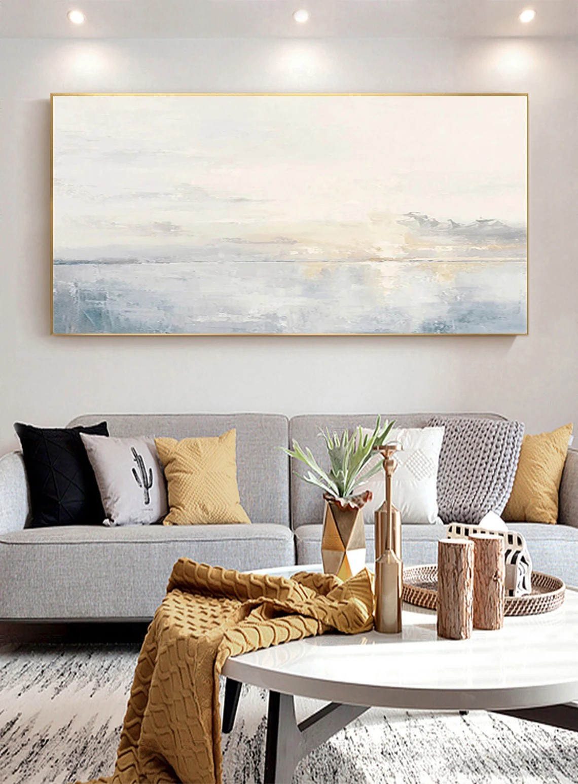 Modern Coastal Wall Art - Framed Canvas Artwork #BGA 031 - Image 4