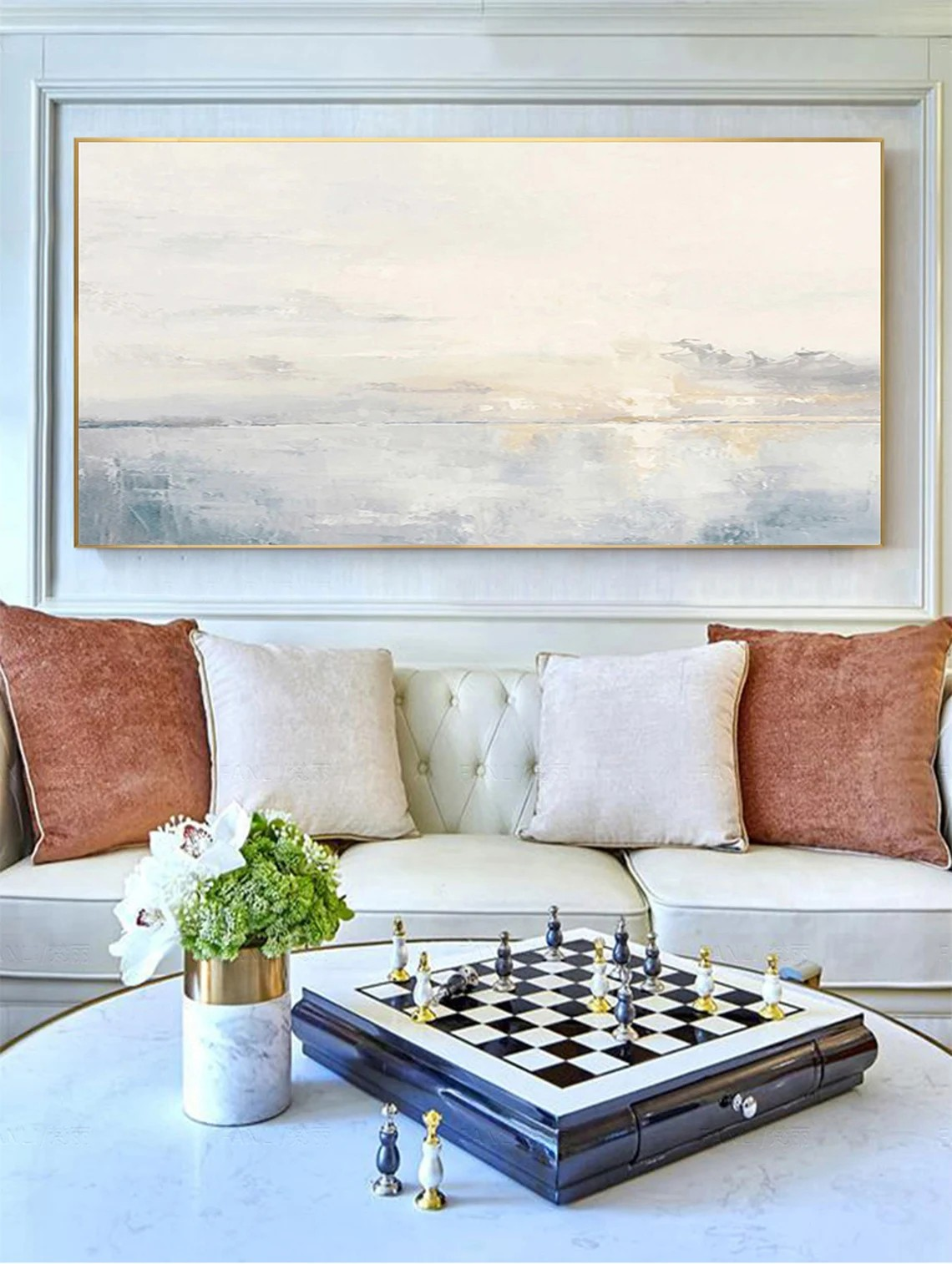 Modern Coastal Wall Art - Framed Canvas Artwork #BGA 031 - Image 6