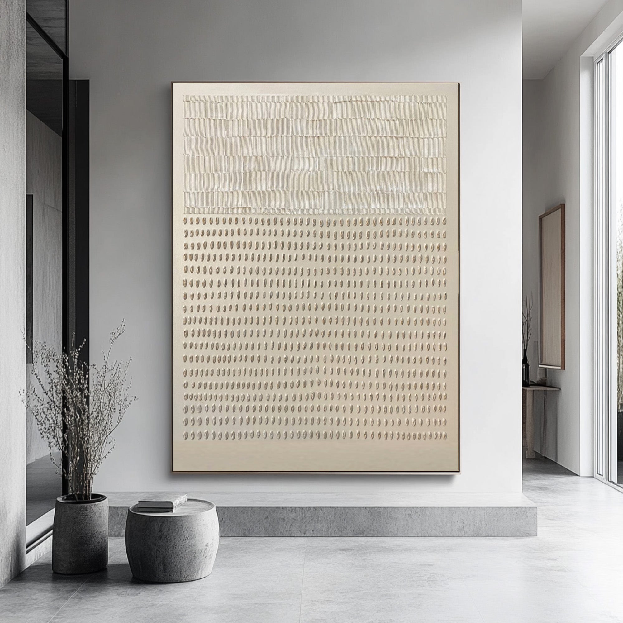 Minimalist Textured Canvas Home Decor Large Vertical #WG 045 - Image 6