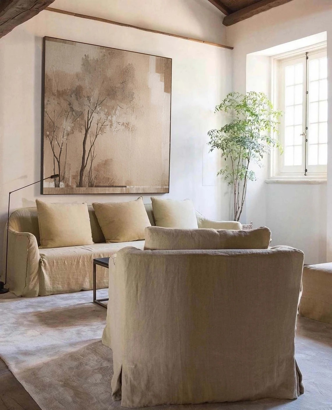 Elegant Light Brown Tree Abstract Art #WSA 004 - Image 6