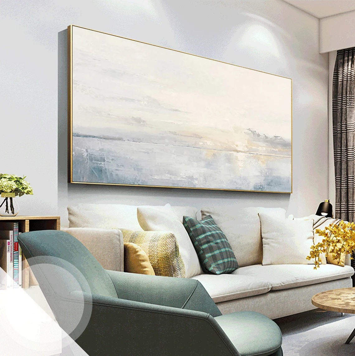 Modern Coastal Wall Art - Framed Canvas Artwork #BGA 031 - Image 9