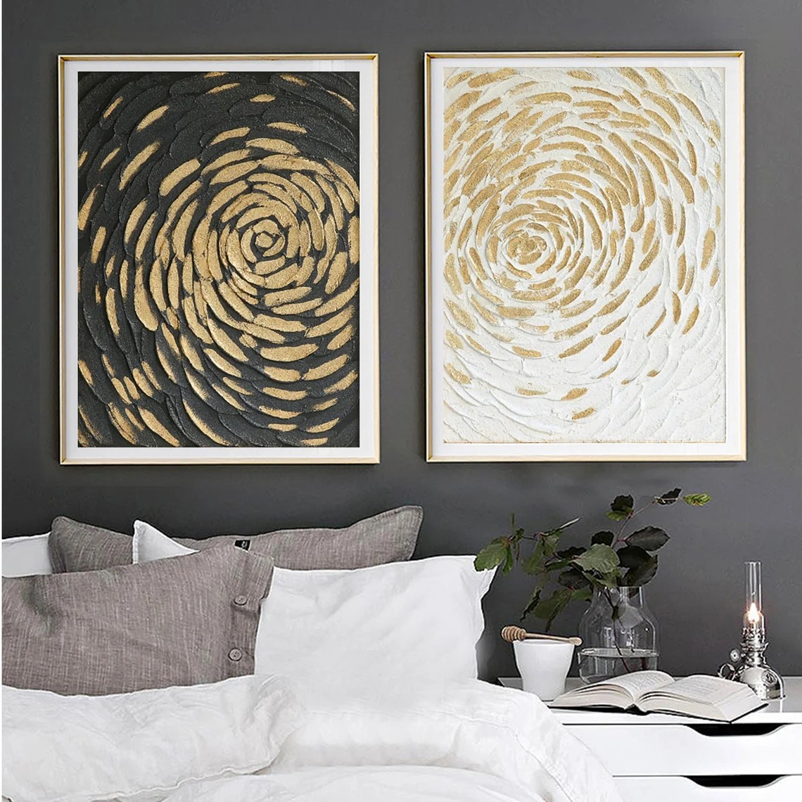 Abstract Spiral Gold and Black Wall Art #BGA 037 - Image 10